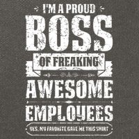 I Am A Proud Boss Of Freaking Awesome Employees Cotton Canvas Backpack