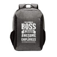 I Am A Proud Boss Of Freaking Awesome Employees Vector Backpack
