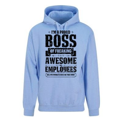 I Am A Proud Boss Of Freaking Awesome Employees Unisex Surf Hoodie