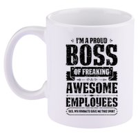 I Am A Proud Boss Of Freaking Awesome Employees 11oz C Handle Ceramic Mug
