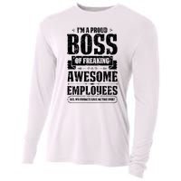 I Am A Proud Boss Of Freaking Awesome Employees Cooling Performance Long Sleeve Crew