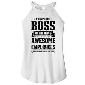 I Am A Proud Boss Of Freaking Awesome Employees Women's Perfect Tri Rocker Tank