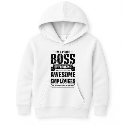 I Am A Proud Boss Of Freaking Awesome Employees Kids Hoodie