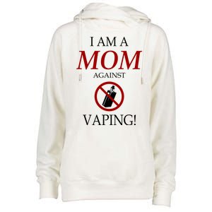 I Am A Mom Against Vaping Womens Funnel Neck Pullover Hood