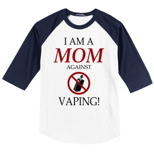 I Am A Mom Against Vaping Baseball Sleeve Shirt