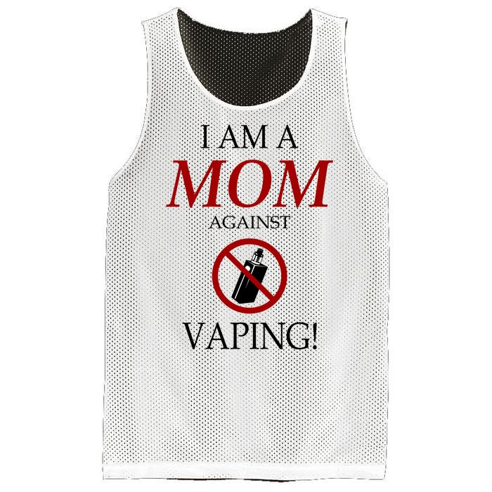 I Am A Mom Against Vaping Mesh Reversible Basketball Jersey Tank