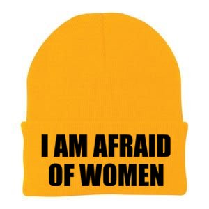 I Am Afraid Of Women Funny Knit Cap Winter Beanie