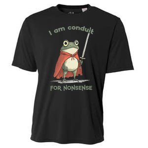 I Am A Conduit For Nonsense Funny Frog Cooling Performance Crew T-Shirt