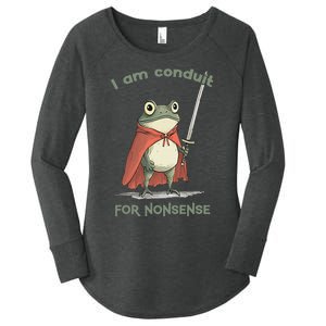 I Am A Conduit For Nonsense Funny Frog Women's Perfect Tri Tunic Long Sleeve Shirt