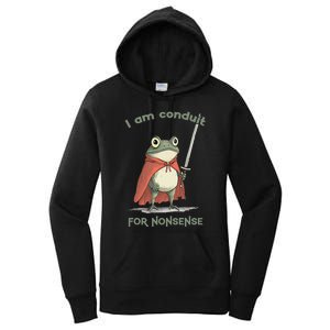 I Am A Conduit For Nonsense Funny Frog Women's Pullover Hoodie