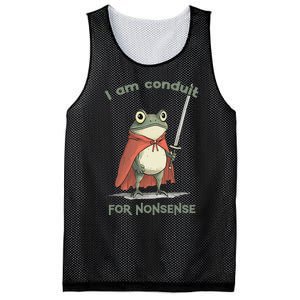 I Am A Conduit For Nonsense Funny Frog Mesh Reversible Basketball Jersey Tank