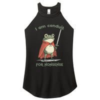 I Am A Conduit For Nonsense Funny Frog Women's Perfect Tri Rocker Tank