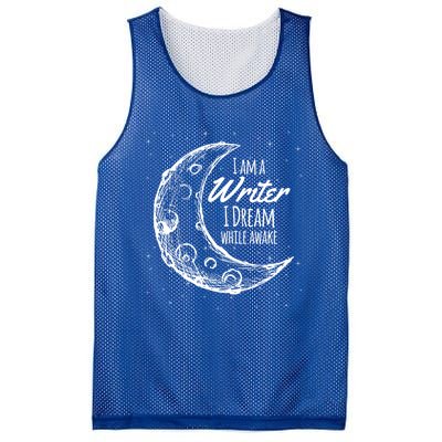 I Am A Writer I Dream While Awake Crescent Moon Gift Mesh Reversible Basketball Jersey Tank