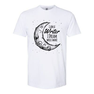 I Am A Writer I Dream While Awake Crescent Moon Gift Softstyle CVC T-Shirt