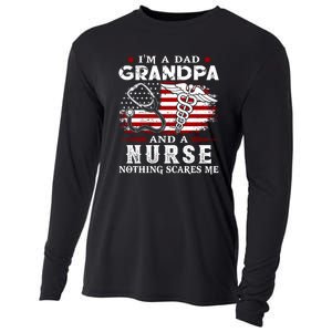 I Am A Dad Grandpa And A Nurse Nothing Scares Me Fathers Day Gift Cooling Performance Long Sleeve Crew