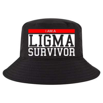 I Am A Ligma Survivor Gamer Dank Meme Theme Gift Cool Comfort Performance Bucket Hat