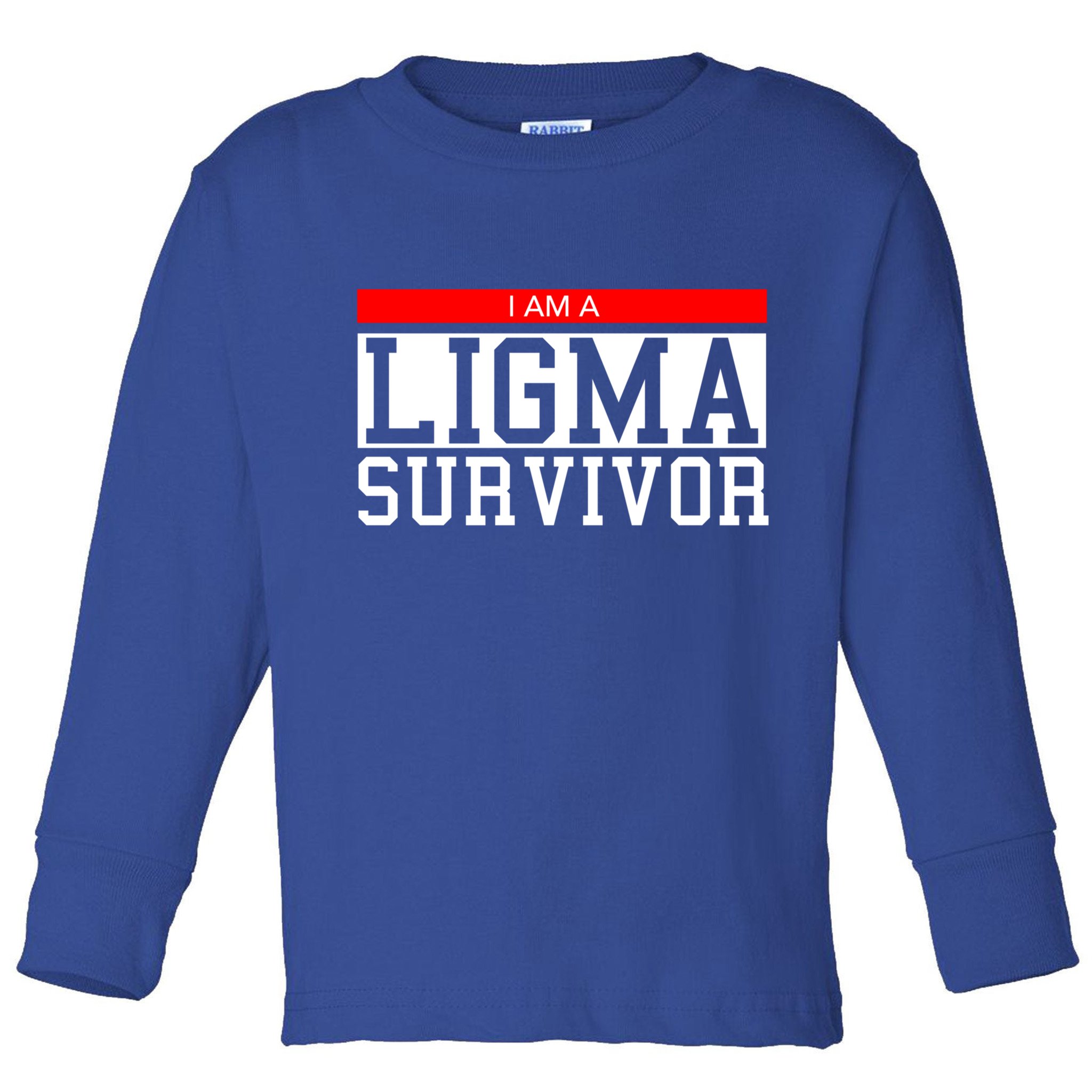 I Am A Ligma Survivor Gamer Dank Meme Theme Gift Toddler Long Sleeve Shirt