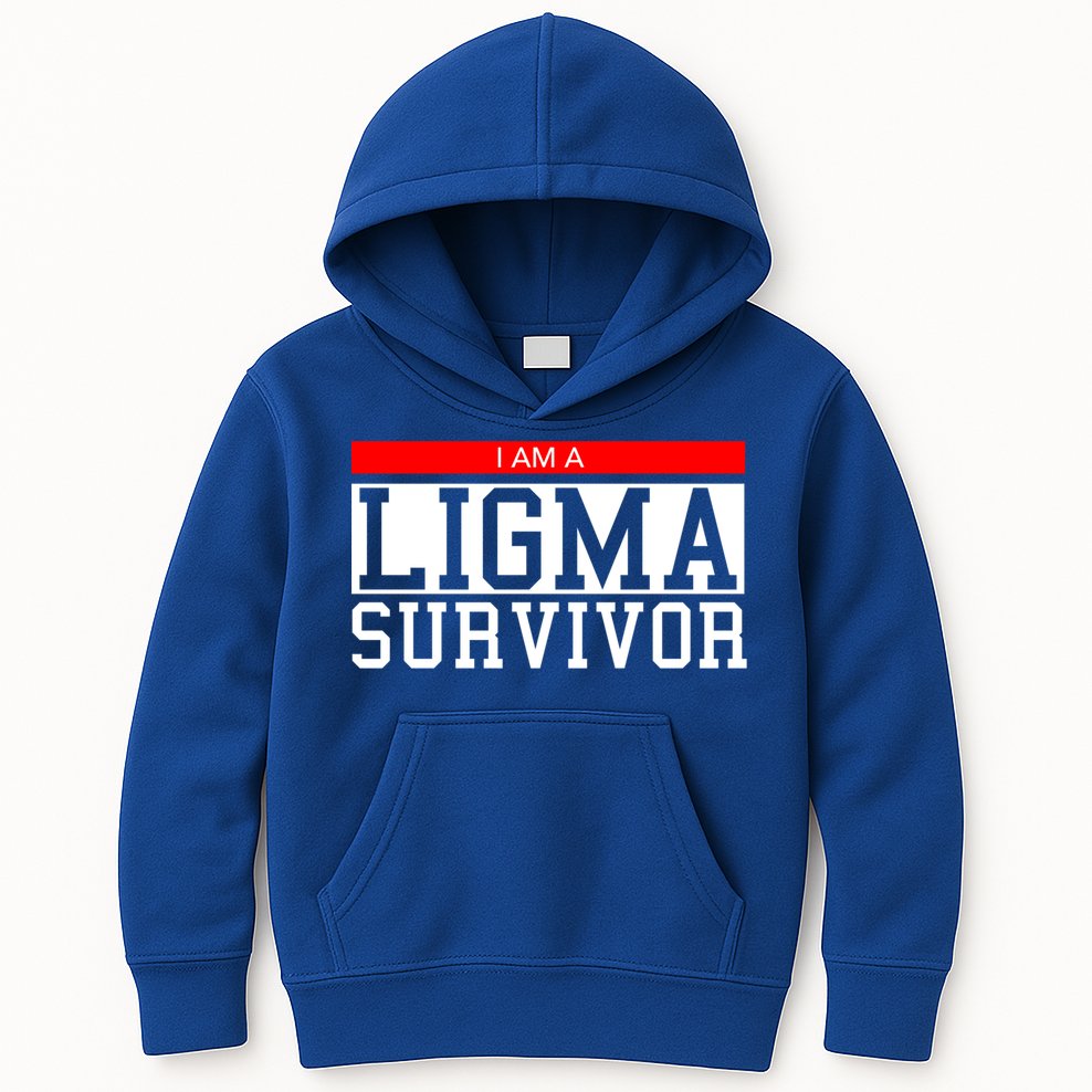 I Am A Ligma Survivor Gamer Dank Meme Theme Gift Kids Hoodie