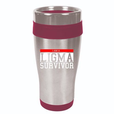 I Am A Ligma Survivor Gamer Dank Meme Theme Gift 16oz Travel Tumbler