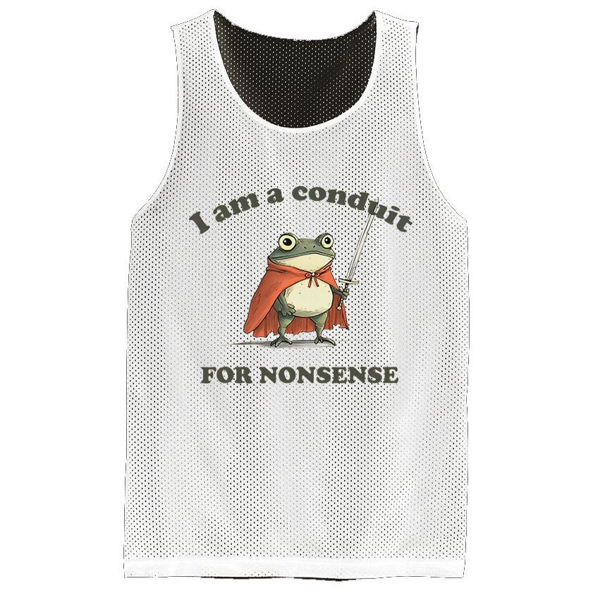 I Am A Conduit For Nonsense Mesh Reversible Basketball Jersey Tank