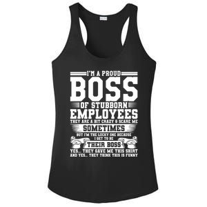 I Am A Proud Boss Of Stubborn Employees They Are Bit Crazy Gift Ladies PosiCharge Competitor Racerback Tank