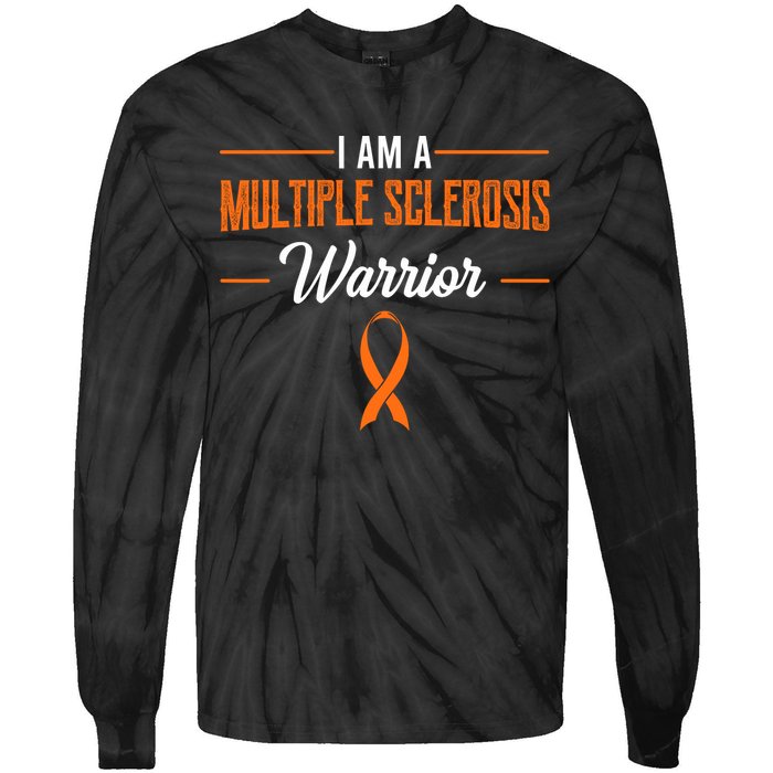 I Am A Multiple Sclerosis Warrior Multiple Sclerosis Tie-Dye Long Sleeve Shirt