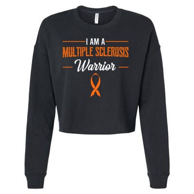 I Am A Multiple Sclerosis Warrior Multiple Sclerosis Cropped Pullover Crew