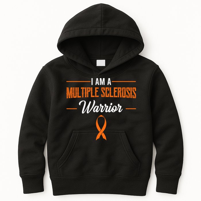 I Am A Multiple Sclerosis Warrior Multiple Sclerosis Kids Hoodie