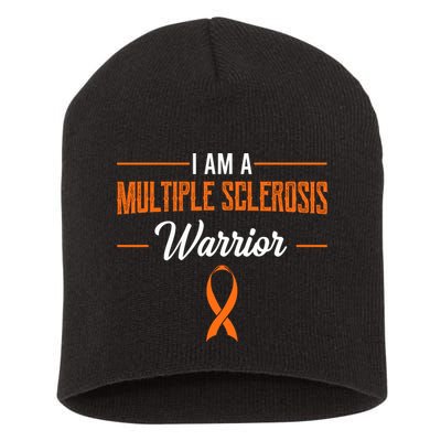 I Am A Multiple Sclerosis Warrior Multiple Sclerosis Short Acrylic Beanie