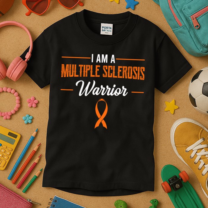I Am A Multiple Sclerosis Warrior Multiple Sclerosis Kids T-Shirt