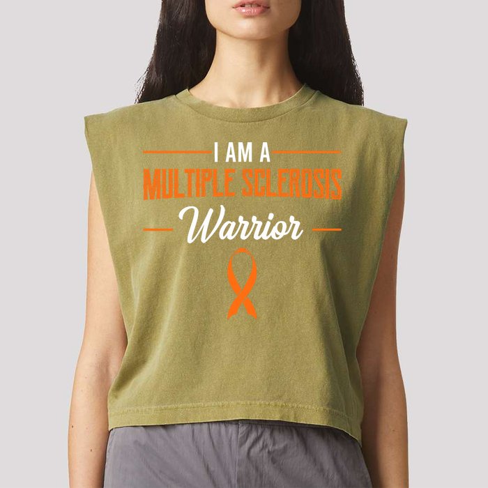 I Am A Multiple Sclerosis Warrior Multiple Sclerosis Garment-Dyed Women's Muscle Tee
