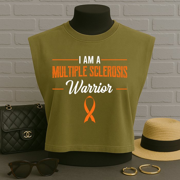 I Am A Multiple Sclerosis Warrior Multiple Sclerosis Garment-Dyed Women's Muscle Tee