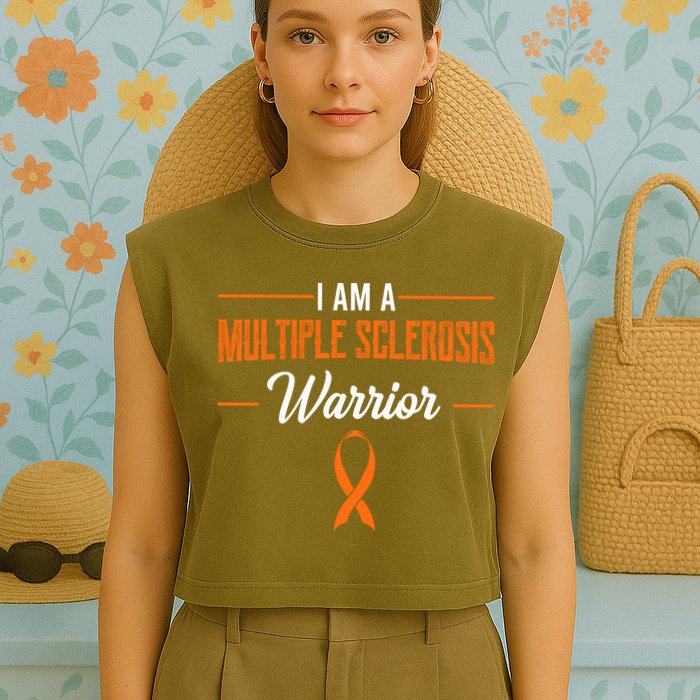 I Am A Multiple Sclerosis Warrior Multiple Sclerosis Garment-Dyed Women's Muscle Tee