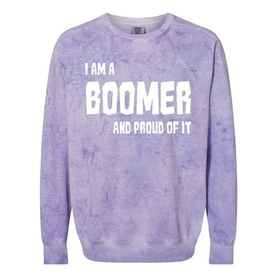 I Am A Boomer And Proud Of It Colorblast Crewneck Sweatshirt