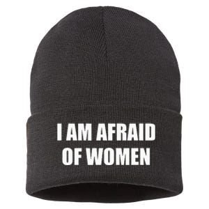 I Am Afraid Of Women Sustainable Knit Beanie