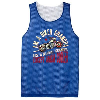 I Am A Biker Grandpa Funny Quote For Grandpa Motorbikes Gift Mesh Reversible Basketball Jersey Tank