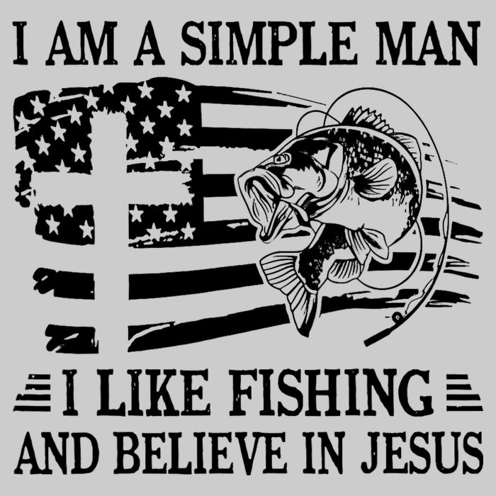 I Am A Simple Man I Like Fishing And Believe In Jesus Cooling Performance Crew T-Shirt