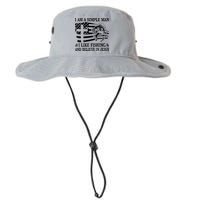 I Am A Simple Man I Like Fishing And Believe In Jesus Bucket Hat