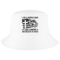 I Am A Simple Man I Like Fishing And Believe In Jesus Cool Comfort Performance Bucket Hat