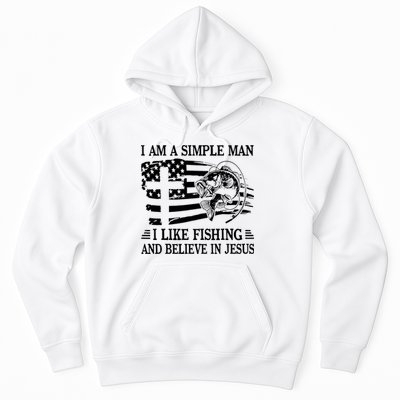 I Am A Simple Man I Like Fishing And Believe In Jesus Hoodie