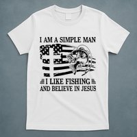 I Am A Simple Man I Like Fishing And Believe In Jesus T-Shirt