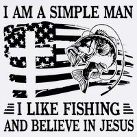 I Am A Simple Man I Like Fishing And Believe In Jesus Tall T-Shirt