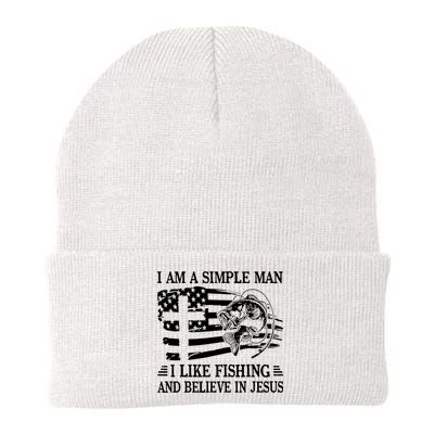 I Am A Simple Man I Like Fishing And Believe In Jesus Beanie
