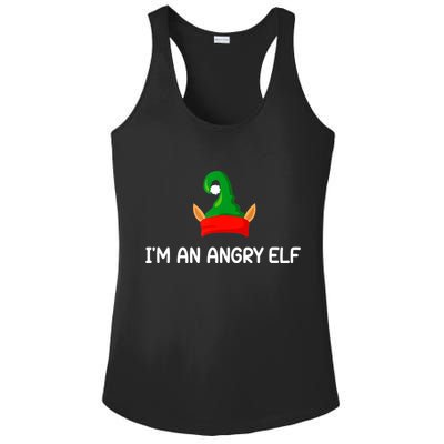 I'm An Angry Elf, Funny, Corny Christmas Jokes,, Sarcastic Ladies PosiCharge Competitor Racerback Tank