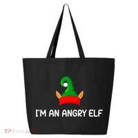 I'm An Angry Elf, Funny, Corny Christmas Jokes,, Sarcastic 25L Jumbo Tote