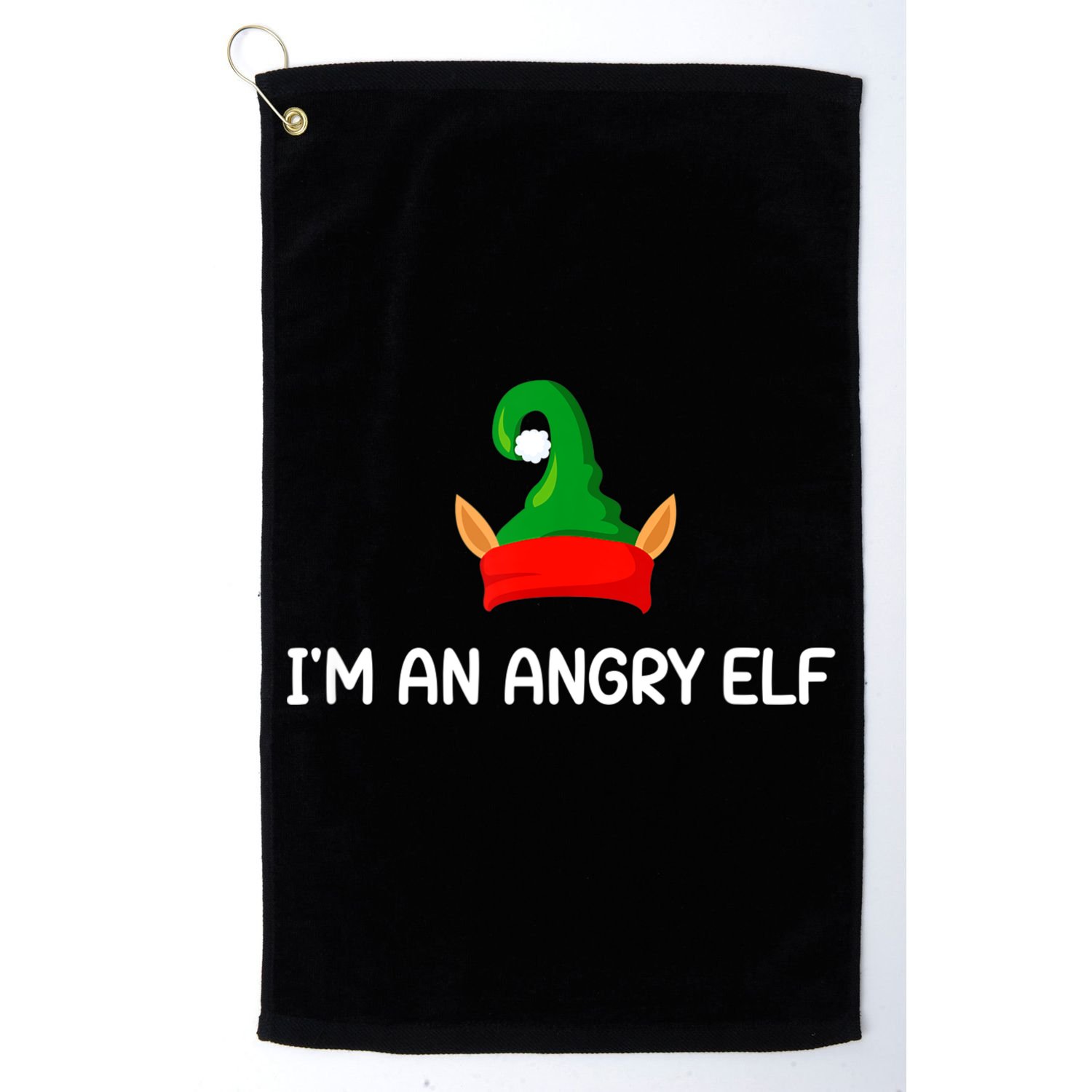 I'm An Angry Elf, Funny, Corny Christmas Jokes,, Sarcastic Golf Towel