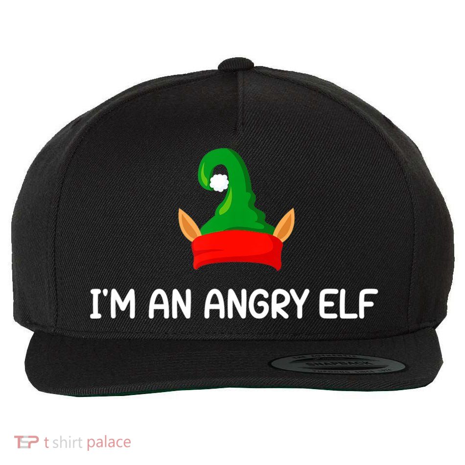 I'm An Angry Elf, Funny, Corny Christmas Jokes,, Sarcastic Wool Snapback Cap