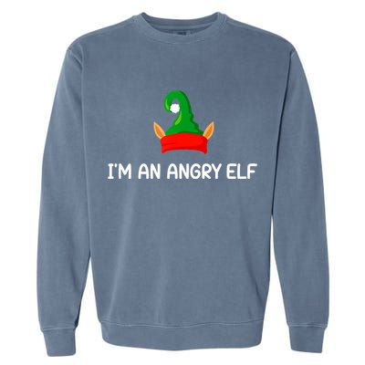 I'm An Angry Elf, Funny, Corny Christmas Jokes,, Sarcastic Garment-Dyed Sweatshirt