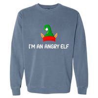 I'm An Angry Elf, Funny, Corny Christmas Jokes,, Sarcastic Garment-Dyed Sweatshirt