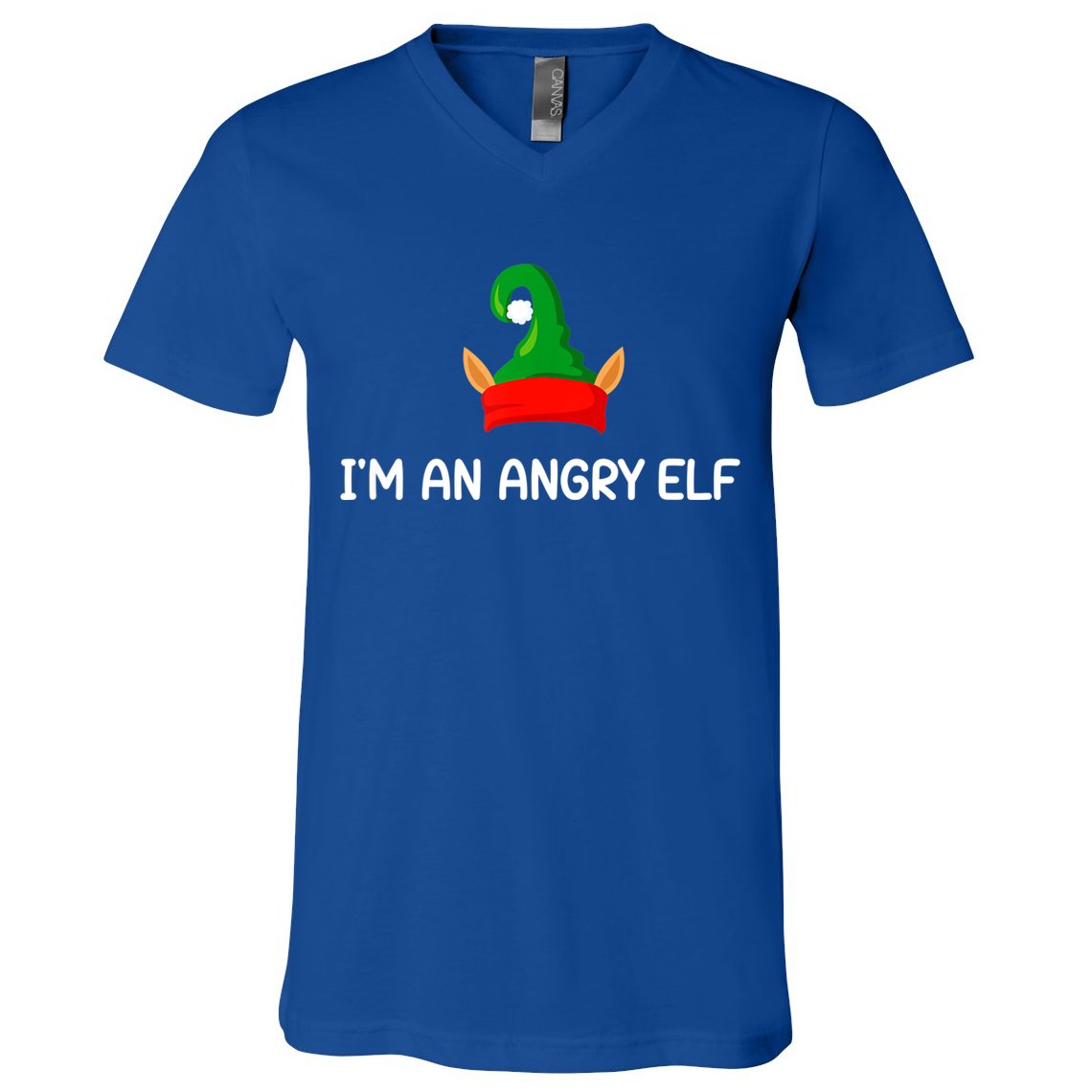 I'm An Angry Elf, Funny, Corny Christmas Jokes,, Sarcastic V-Neck T-Shirt